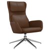 vidaXL Chaise de relaxation Marron brillant Similicuir