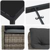 vidaXL Ensemble de salle &agrave; manger pour jardin 3 pcs Gris polyrotin
