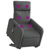 vidaXL Fauteuil de massage inclinable Gris fonc&eacute; Tissu
