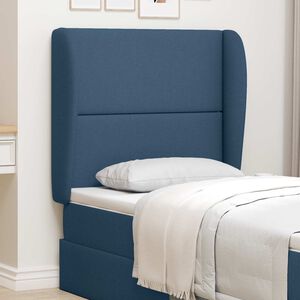 vidaXL Oreille de t&ecirc;te de lit Bleu 80 x 23 x 6 cm tissu