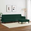 vidaXL Ensemble de canap&eacute;s 2 pcs vert fonc&eacute; velours