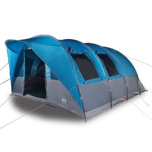 vidaXL Tente de camping tunnel 5 personnes bleu imperm&eacute;able
