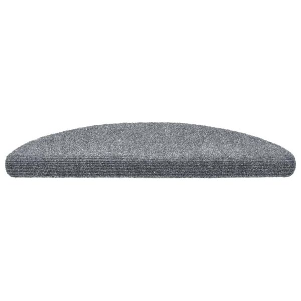 vidaXL Tapis autoadh&eacute;sifs de marches 10 pcs Gris clair 56x17x3 cm