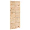 vidaXL Porte de grange Marron 90 x 2,5 x 208 cm Bois de pin massif
