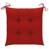 vidaXL Chaises de jardin lot de 8 avec coussins rouge Bois teck solide