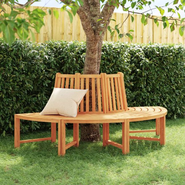 vidaXL Banc circulaire demi-rond &Oslash;201 cm bois massif de teck