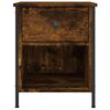 vidaXL Table de chevet ch&ecirc;ne fum&eacute; 40x42x50 cm bois d'ing&eacute;nierie