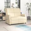 vidaXL Fauteuil de massage inclinable 2 places cr&egrave;me similicuir