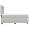 vidaXL Sommier &agrave; lattes de lit et matelas Gris clair 90x200 cm Velours