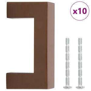 vidaXL Poign&eacute;es d'armoire 10 pcs bronze 64 mm acier inoxydable