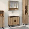 vidaXL Meuble de Lavabo de Salle de Bain avec stockage ch&ecirc;ne artisanal
