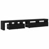 vidaXL Meuble TV 2 pcs Ch&ecirc;ne noir 260 x 37 x 40 cm Bois d'ing&eacute;nierie