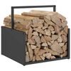 vidaXL Portant de bois chauffage noir 40x40x40 cm