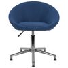 vidaXL Chaises pivotantes &agrave; manger lot de 4 bleu tissu