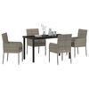 vidaXL Ensemble de salle &agrave; manger pour jardin 5 pcs Gris polyrotin