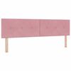 vidaXL Lit &agrave; ressorts avec matelas Rose 180 x 200 cm Velours