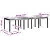 vidaXL Ensemble de salle &agrave; manger pour jardin 13 pcs Marron et Taupe