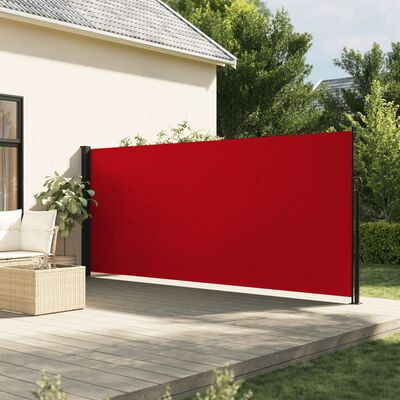 vidaXL Auvent latéral rétractable rouge 160x600 cm