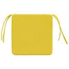 vidaXL Coussins de si&egrave;ge 4 pcs Jaune clair 40 x 40 x 3 cm tissu