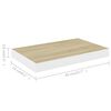 vidaXL &Eacute;tag&egrave;re murale flottante Ch&ecirc;ne et blanc 40x23x3,8 cm MDF