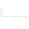 vidaXL Cadre de lit m&eacute;tal sans matelas et t&ecirc;te de lit blanc 100x190 cm