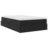 vidaXL Lit avec rangement et matelas Noir 120 x 200 cm Velours