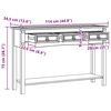 vidaXL Table d'appoint avec tiroir Blanc 114 x 34,5 x 73 cm Pin massif