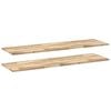 vidaXL &Eacute;tag&egrave;res flottantes 2 pcs 140x40x2 cm acacia massif non trait&eacute;