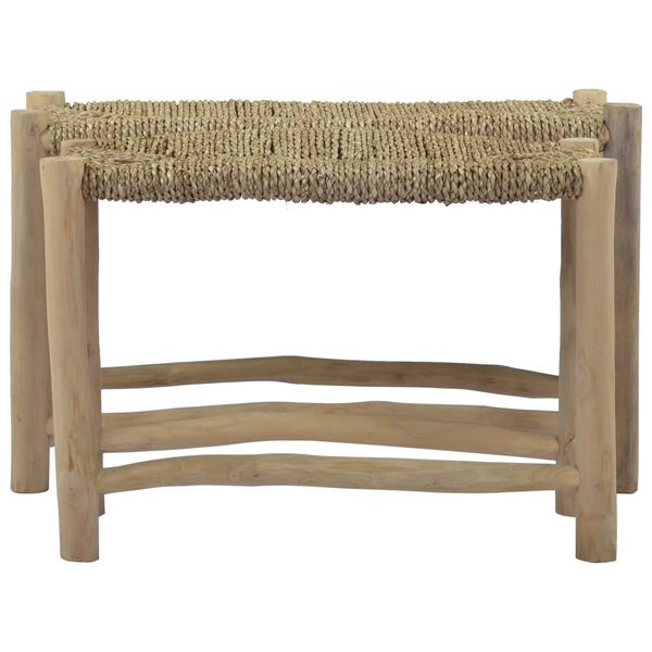 vidaXL Bancs lot de 2 Marron Posidonie