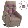 vidaXL Fauteuil inclinable de massage &eacute;lectrique taupe