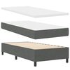 vidaXL Lit &agrave; ressorts avec matelas Gris fonc&eacute; 90 x 200 cm tissu