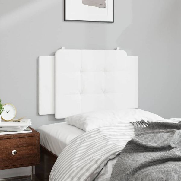 vidaXL Coussin de t&ecirc;te de lit Zadar blanc 90 cm similicuir