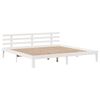 vidaXL Lit biblioth&egrave;que sans matelas blanc 180x200 cm bois pin massif
