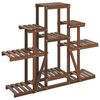 vidaXL Support &agrave; fleurs 110x25x96 cm bois massif de sapin
