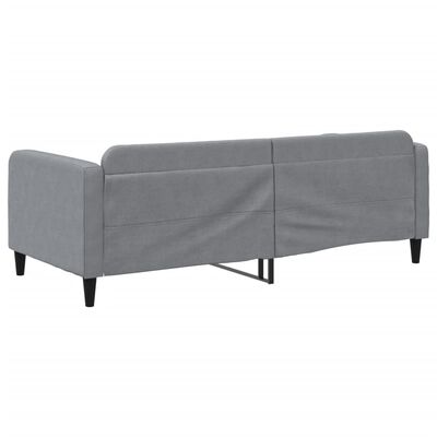 vidaXL Lit de repos gris clair 90x190 cm tissu