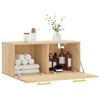 vidaXL Armoire murale ch&ecirc;ne sonoma 80x36,5x35 cm bois d'ing&eacute;nierie