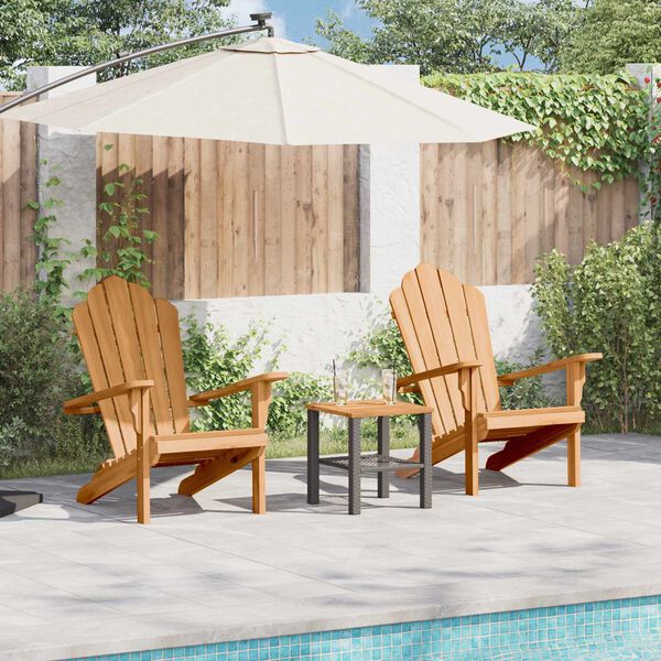 vidaXL Chaise Adirondack 2 pcs Marron 78 x 77 x 95 cm
