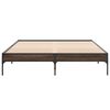vidaXL Cadre de lit sans matelas ch&ecirc;ne marron 140x200 cm