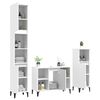 vidaXL Ensemble de meubles salle de bain 3 pcs blanc bois d'ing&eacute;nierie