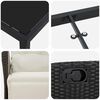 vidaXL Ensemble de salle &agrave; manger pour jardin 5 pcs Noir polyrotin