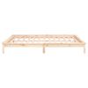 vidaXL Cadre de lit &agrave; LED sans matelas 140x190 cm bois massif