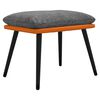 vidaXL Chaise de relaxation avec tabouret Gris clair Tissu