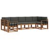 vidaXL Ensemble de canap&eacute;s d'ext&eacute;rieur 7 pcs Naturel et Anthracite