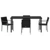 vidaXL Ensemble de salle &agrave; manger pour jardin 5 pcs Noir et gris