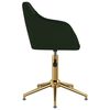 vidaXL Chaises pivotantes &agrave; manger lot de 6 vert fonc&eacute; velours