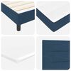 vidaXL Lit &agrave; ressorts avec matelas avec LED Bleu 80 x 200 cm tissu