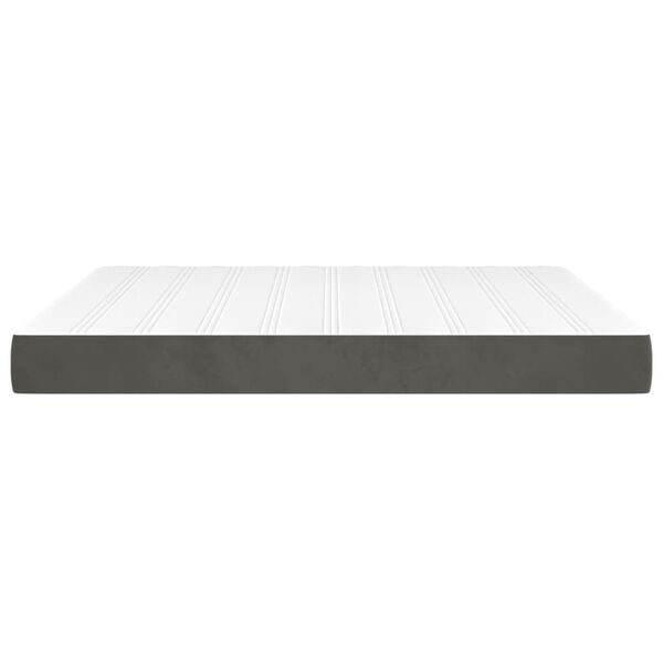 vidaXL Matelas de lit à ressorts ensachés Gris foncé 180x200x20 cm