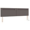 vidaXL Lit &agrave; ressorts avec matelas Gris 200 x 200 cm Simili cuir