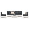 vidaXL Salon de jardin avec coussins 6 pcs blanc bois de pin massif