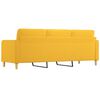 vidaXL Canap&eacute; &agrave; 3 places Jaune clair 210 cm Tissu